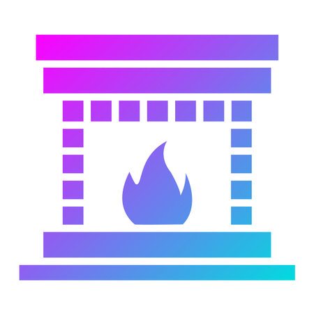 Fireplace Vector Icon Design Illustrationのイラスト素材