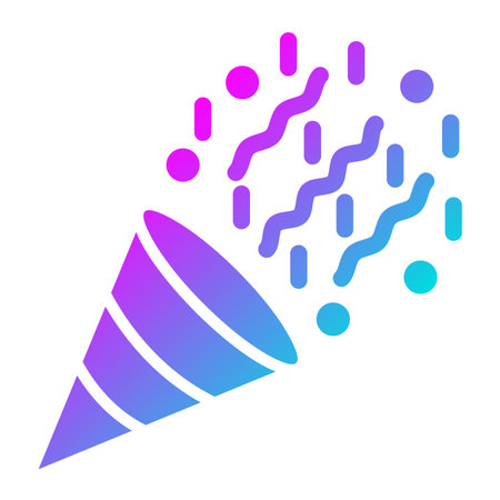 Confetti Vector Icon Design Illustrationのイラスト素材