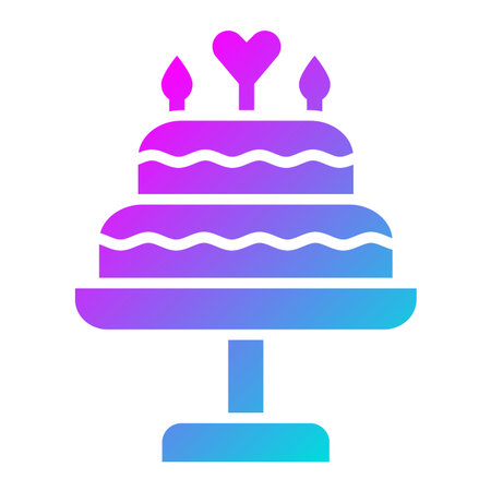 Cake Vector Icon Design Illustration