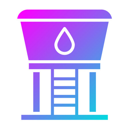Water Tower Vector Icon Design Illustrationのイラスト素材
