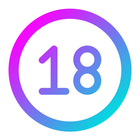 Eighteen Vector Icon Design Illustrationのイラスト素材