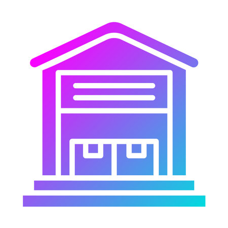 Warehouse Vector Icon Design Illustrationのイラスト素材