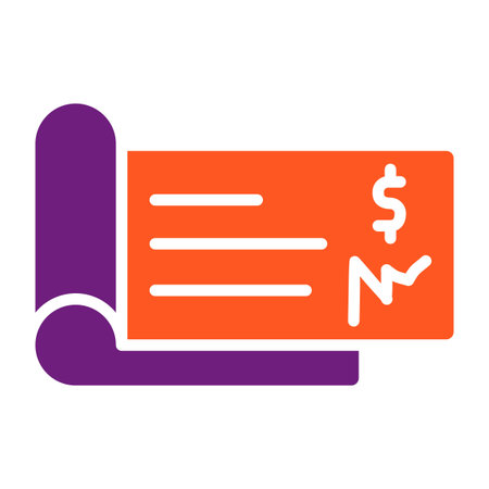 Cheque Vector Icon Design Illustrationのイラスト素材