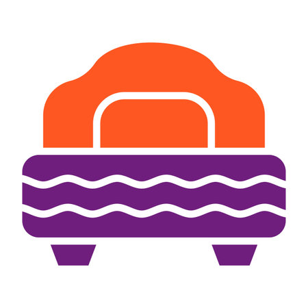 Single bed Vector Icon Design Illustrationのイラスト素材