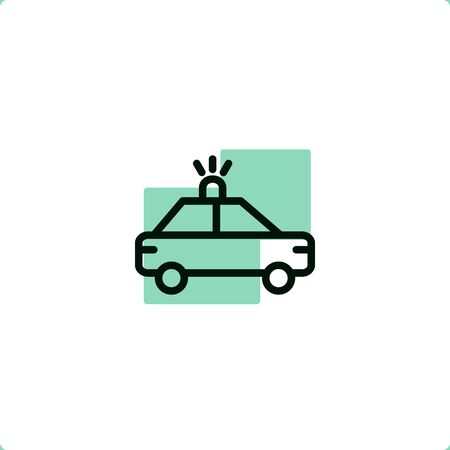 Police car icon for mobile and web design.のイラスト素材