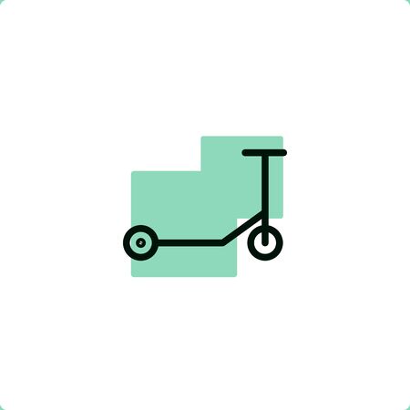 Vector scooter icon for mobile and web design.のイラスト素材