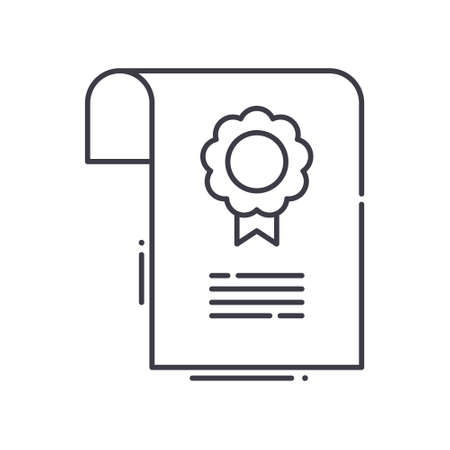 Agreement icon, linear isolated illustration, thin line vector, web design sign, outline concept symbol with editable stroke on white background.のイラスト素材