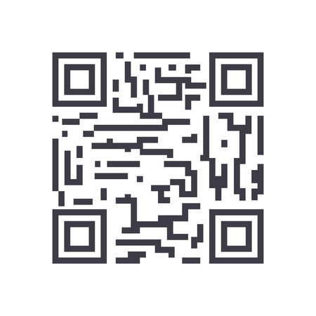 3d barcode icon, linear isolated illustration, thin line vector, web design sign, outline concept...