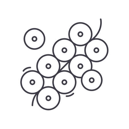 Thai pepper icon, linear isolated illustration, thin line vector, web design sign, outline concept symbol with editable stroke on white background.のイラスト素材