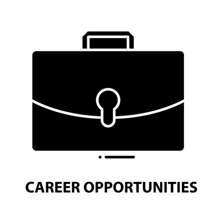 career opportunities icon, black vector sign with editable strokes, concept illustrationの写真素材