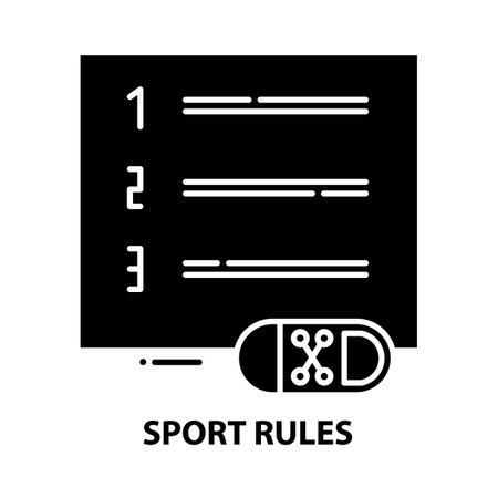 sport rules icon, black vector sign with editable strokes, concept illustrationのイラスト素材