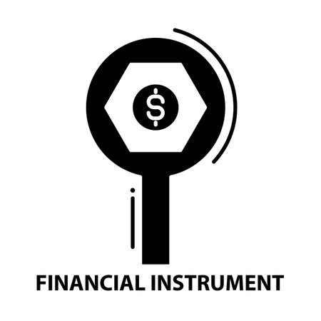 financial instrument icon, black vector sign with editable strokes, concept illustrationのイラスト素材