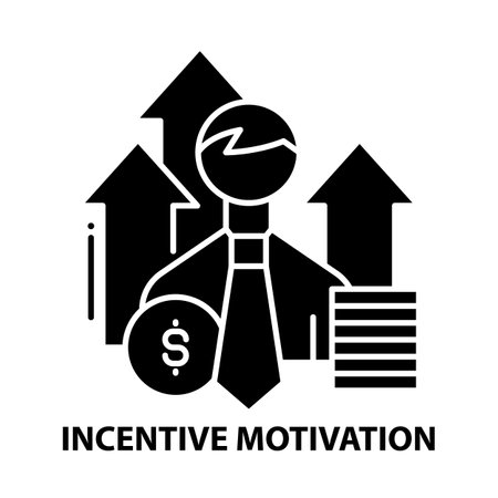 incentive motivation icon, black vector sign with editable strokes, concept illustrationのイラスト素材