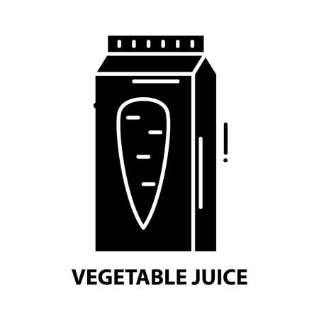 vegetable juice icon, black vector sign with editable strokes, concept illustrationのイラスト素材