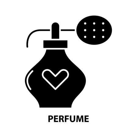 perfume symbol icon, black vector sign with editable strokes, concept illustrationのイラスト素材