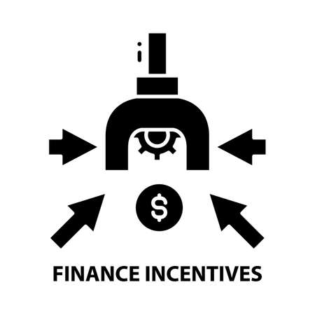 finance incentives icon, black vector sign with editable strokes, concept illustrationのイラスト素材