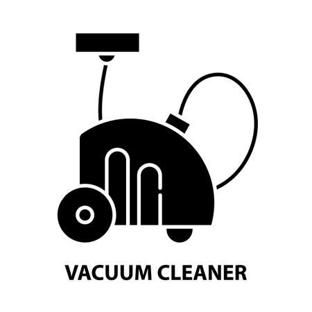 professional vacuum cleaner icon, black vector sign with editable strokes, concept illustrationのイラスト素材