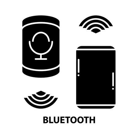 wireless speaker icon, black vector sign with editable strokes, concept illustrationのイラスト素材