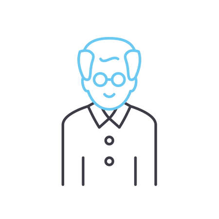 age line icon, outline symbol, vector illustration, concept signのイラスト素材