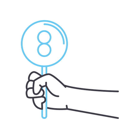 auction line icon, outline symbol, vector illustration, concept signのイラスト素材
