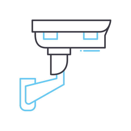 camera line icon, outline symbol, vector illustration, concept signのイラスト素材