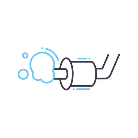 exhaust line icon, outline symbol, vector illustration, concept signのイラスト素材