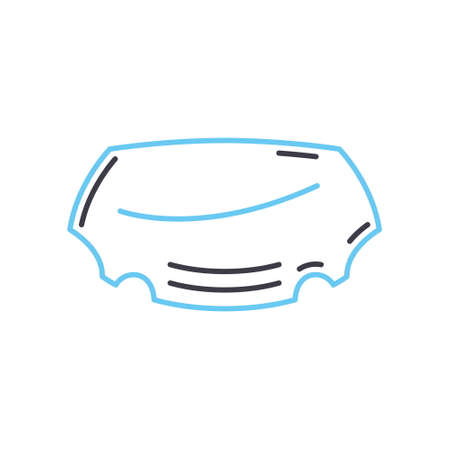 carbonnet line icon, outline symbol, vector illustration, concept signのイラスト素材