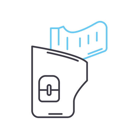 casing line icon, outline symbol, vector illustration, concept signのイラスト素材