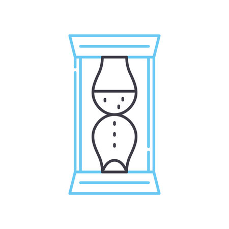 dand clock hourglass line icon, outline symbol, vector illustration, concept sign