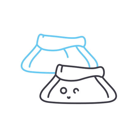 empanada line icon, outline symbol, vector illustration, concept signのイラスト素材