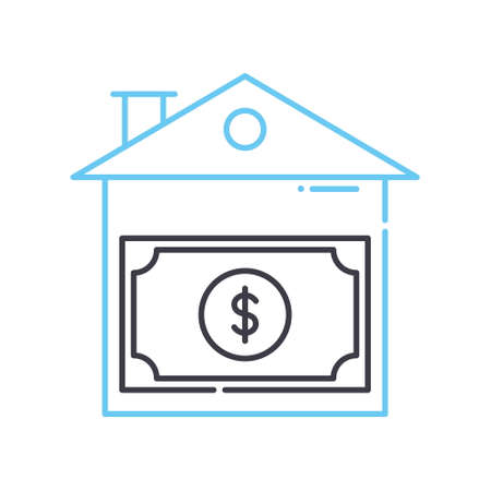 finance line icon, outline symbol, vector illustration, concept signのイラスト素材