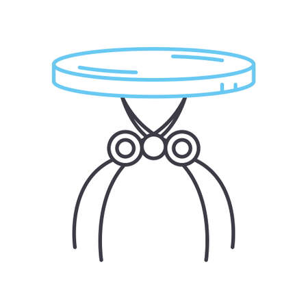 coffee table line icon, outline symbol, vector illustration, concept signのイラスト素材