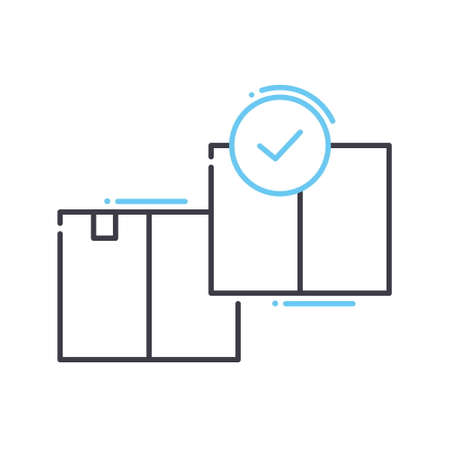 production choice line icon, outline symbol, vector illustration, concept signのイラスト素材