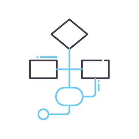 process line icon, outline symbol, vector illustration, concept signのイラスト素材