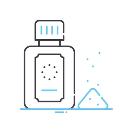 powder line icon, outline symbol, vector illustration, concept signのイラスト素材