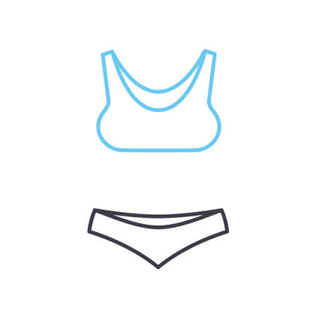 under wear line icon, outline symbol, vector illustration, concept signのイラスト素材