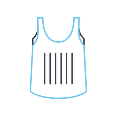 vest line icon, outline symbol, vector illustration, concept signのイラスト素材