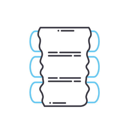 rib meat line icon, outline symbol, vector illustration, concept signのイラスト素材