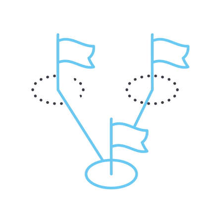 long-rance line icon, outline symbol, vector illustration, concept signのイラスト素材
