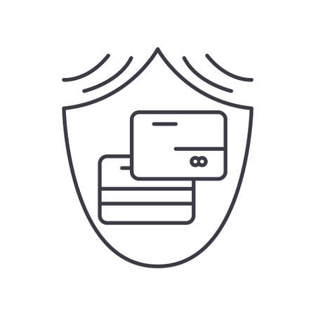 secure line icon, outline symbol, vector illustration, concept signのイラスト素材