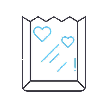 shopping bar line icon, outline symbol, vector illustration, concept signのイラスト素材