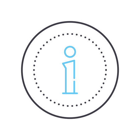 info line icon, outline symbol, vector illustration, concept signのイラスト素材