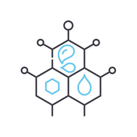 oil chemistry line icon, outline symbol, vector illustration, concept signのイラスト素材