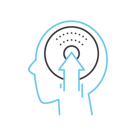perception line icon, outline symbol vector illustration, concept signのイラスト素材