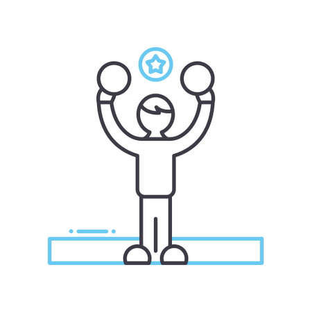 juggling line icon, outline symbol, vector illustration, concept signのイラスト素材