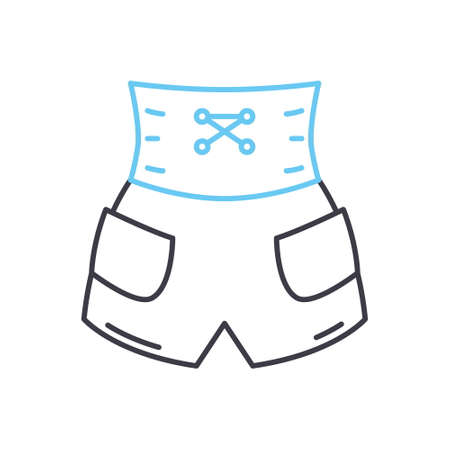 short line icon, outline symbol, vector illustration, concept signのイラスト素材