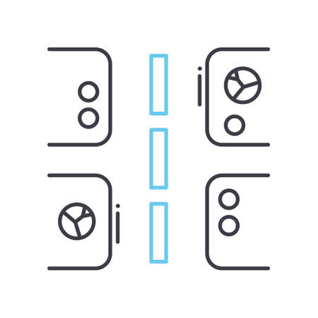 road line icon, outline symbol, vector illustration, concept signのイラスト素材