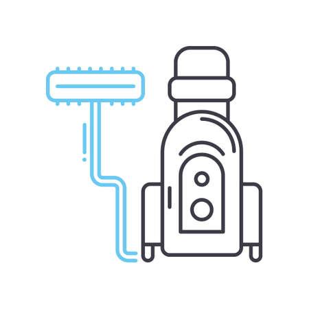 vacuum cleaner line icon, outline symbol, vector illustration, concept signのイラスト素材