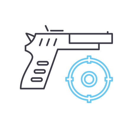 mmofps line icon, outline symbol, vector illustration, concept signのイラスト素材