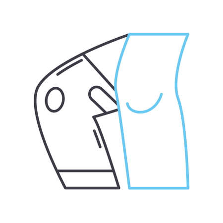 rehabilitation line icon, outline symbol, vector illustration, concept signのイラスト素材